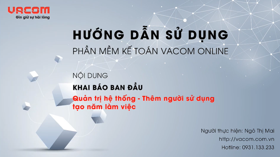 VACOM ONLINE - KHAI BÁO BAN ĐẦU