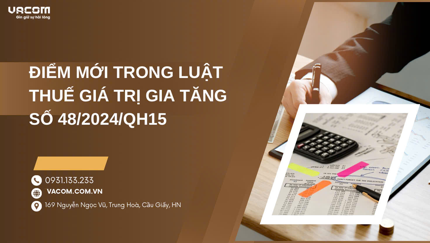 ĐIỂM MỚI TRONG LUẬT THUẾ GTGT NĂM 2024