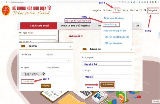 Hướng dẫn lấy mật khẩu trang “hoadondientu.gdt.gov.vn”